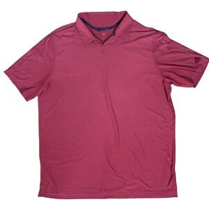 Adidas Mens XL Primegreen Polo Shirt Athletic Golf Training Cranberry Pink